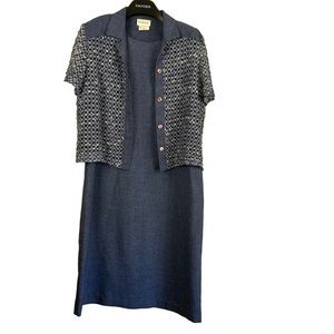 Vintage Tradition denim sleeveless dress and short sleeve jacket size‎ 14
